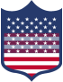 Blason USA - 5x3.5cm -Sticker/autocollant