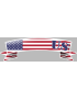 flamme USA - 10x3cm - Sticker/autocollant