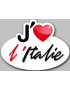 J'aime l'Italie - 5x3.7cm - Sticker/autocollant