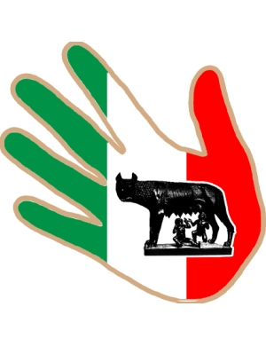 main Italienne - 5x5cm - Sticker/autocollant