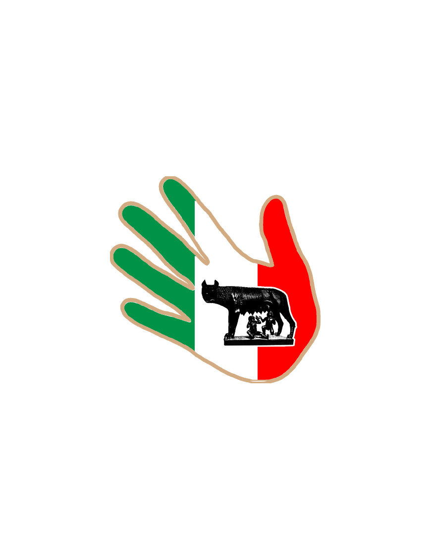 main Italienne - 5x5cm - Sticker/autocollant