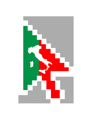 curseur flèche italienne - 15x9.5cm - Sticker/autocollant
