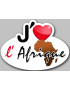 J'aime l'Afrique - 5x3.7cm - Sticker/autocollant