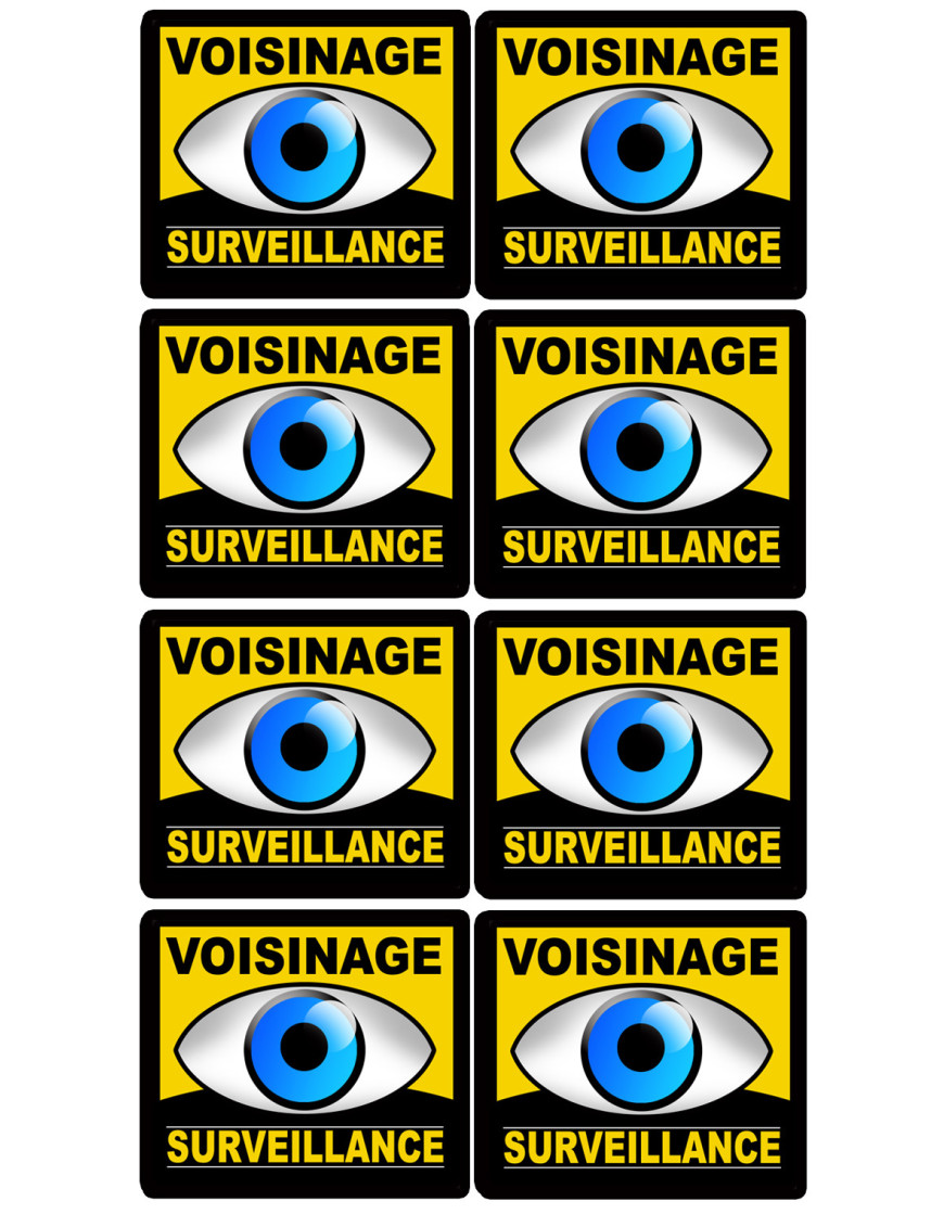 voisinage surveillance - 8fois 5cm - Sticker/autocollant