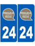 immatriculation Périgueux - Sticker/autocollant