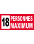 18 personnes maximum - 10X4.5cm - Sticker/autocollant