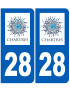 immatriculation Chartres - Sticker/autocollant