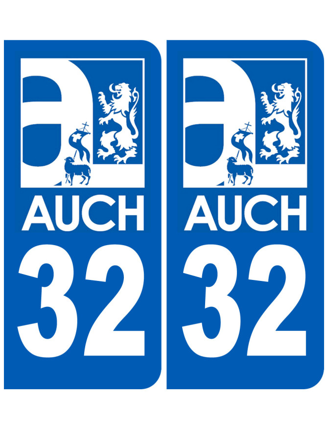 immatriculation Auch 32 - Sticker/autocollant