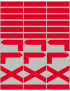 Petites Balises circuits de randonnées rouge - 30 pièces - Sticker/a