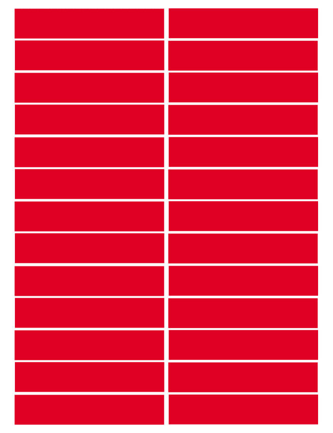 balises circuits GR marques rouges - 26fois 10x2cm - Sticker/autocolla