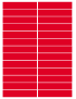 balises circuits GR marques rouges - 26fois 10x2cm - Sticker/autocolla