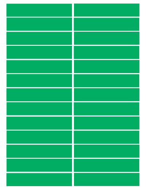 balises circuits GR marques verts - 26fois 10x2cm - Sticker/autocollan
