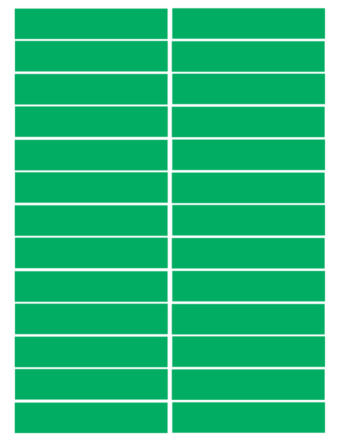 balises circuits GR marques verts - 26fois 10x2cm - Sticker/autocollan
