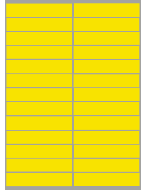balises circuits GR marques jaunes - 26fois 10x2cm - Sticker/autocolla