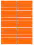 balises circuits GR marques oranges - 26fois 10x2cm - Sticker/autocoll