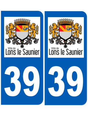 immatriculation Lons-le-Saunier 39 - Sticker/autocollant
