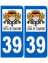 immatriculation Lons-le-Saunier 39 - Sticker/autocollant