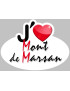 j'aime Mont-de-Marsan - 5x3.7cm - Sticker/autocollant