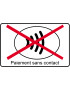 Pas de paiement sans contact - 10x6cm - Sticker/autocollant