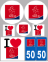 Saint-Lô (8 autocollants variés) - Sticker/autocollant