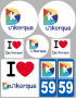 Beauvais - 8 autocollants variés - Sticker/autocollant