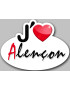 j'aime Alençon (15x11cm) - Sticker/autocollant