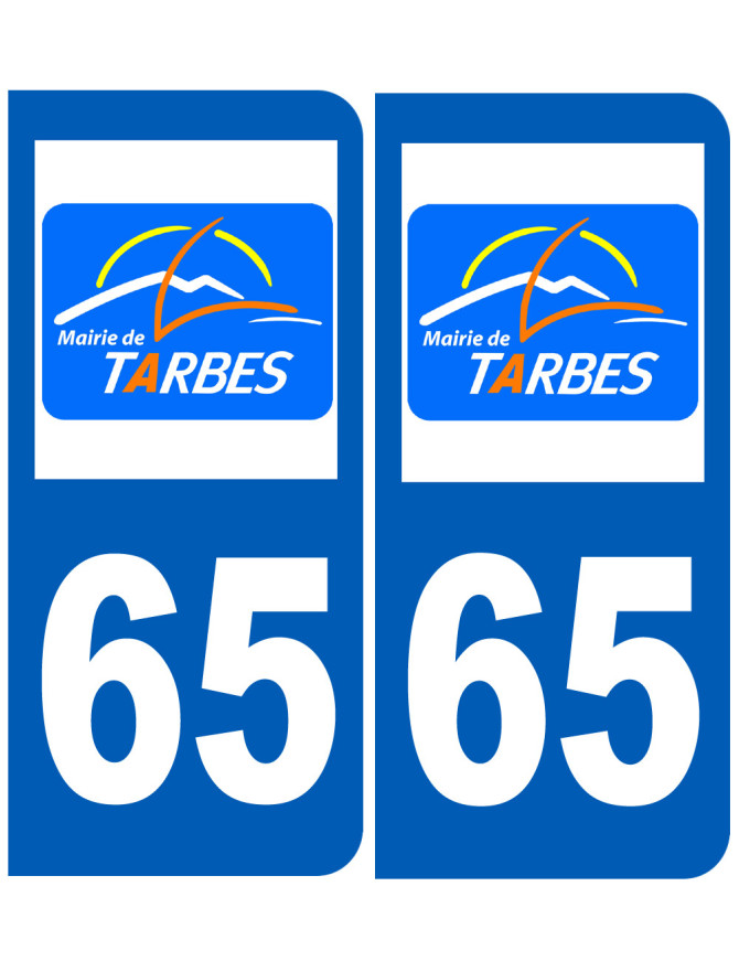 immatriculation Tarbes 65 - Sticker/autocollant