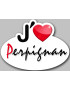 j'aime Perpignan (5x3.7cm) - Sticker/autocollant