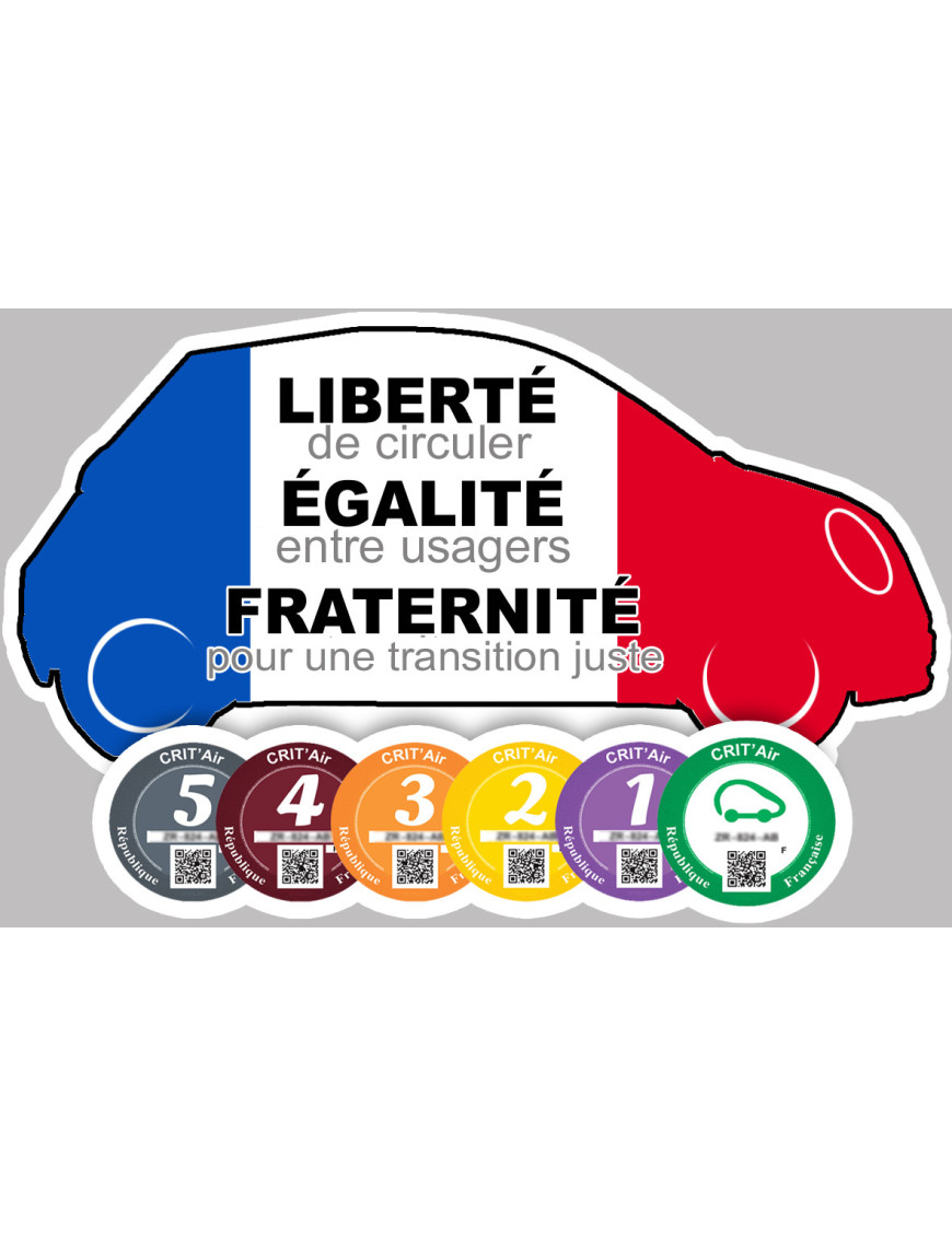 ZFE Vignette Critair gueux (10x6.5cm) - Sticker/autocollant