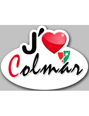 j'aime Colmar (15x11cm) - Sticker/autocollant