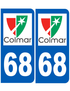 immatriculation Colmar 68 - Sticker/autocollant