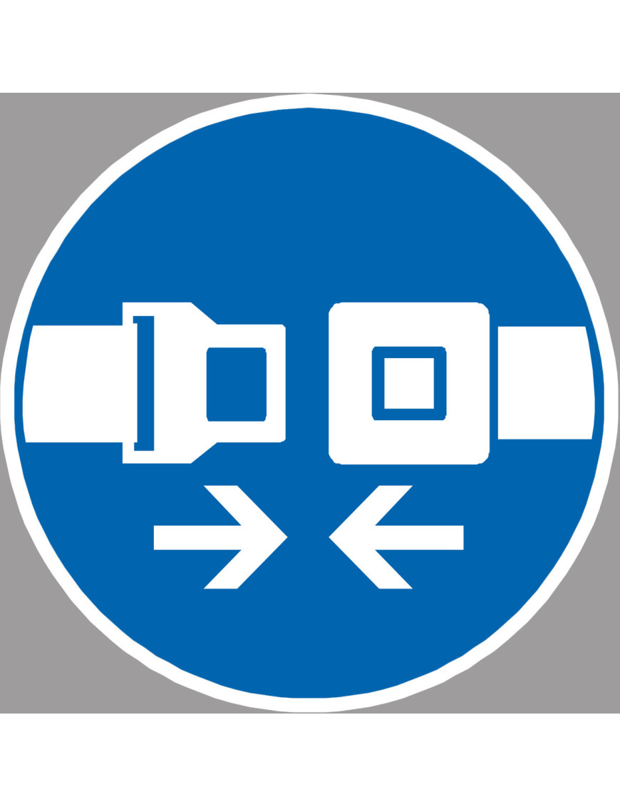 Ceinture obligatoire - 20x20cm - Sticker/autocollant