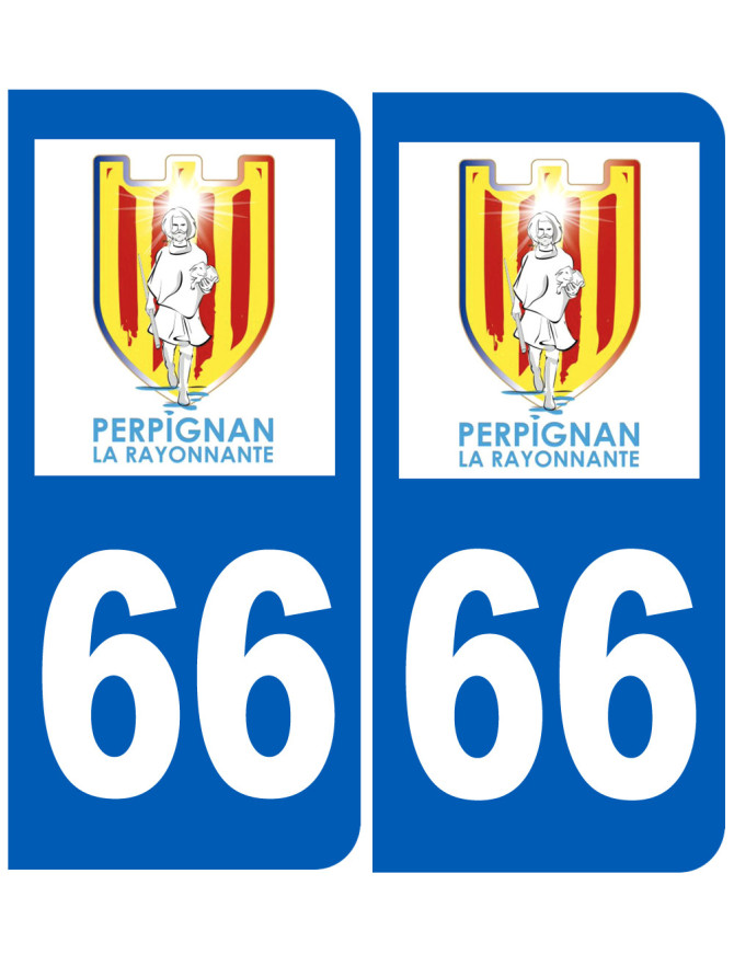 immatriculation Perpignan 66 - Sticker/autocollant