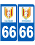 immatriculation Perpignan 66 - Sticker/autocollant