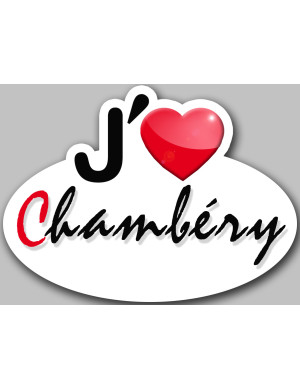 j'aime Chambéry (15x11cm) - Sticker/autocollant