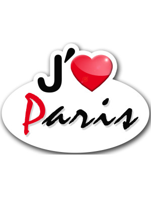 j'aime Paris - 15x11cm - Sticker/autocollant