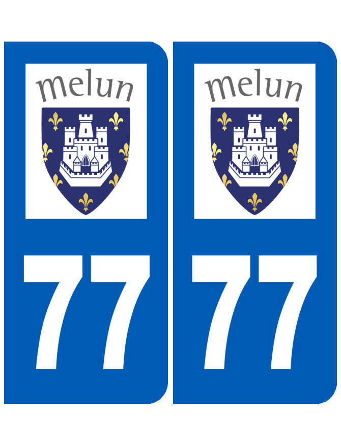 immatriculation Melun 77 - Sticker/autocollant