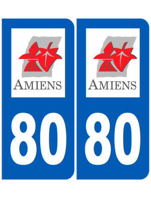 immatriculation Amiens 80 - Sticker/autocollant
