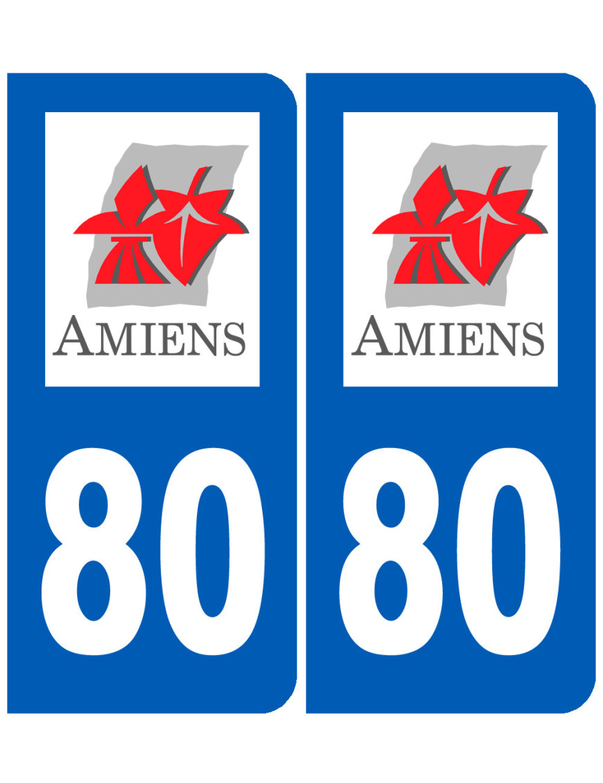 immatriculation Amiens 80 - Sticker/autocollant