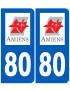 immatriculation Amiens 80 - Sticker/autocollant