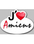 j'aime Amiens (5x3.7cm) - Sticker/autocollant