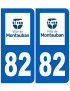 immatriculation Montauban 82 - Sticker/autocollant
