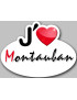 j'aime Montauban (5x3.7cm) - Sticker/autocollant