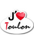 j'aime Toulon (15x11cm) - Sticker/autocollant