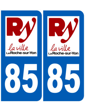 immatriculation La Roche-sur-Yon 85 - Sticker/autocollant
