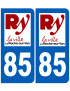 immatriculation La Roche-sur-Yon 85 - Sticker/autocollant