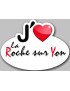 j'aime La Roche-sur-Yon (5x3.7cm) - Sticker/autocollant