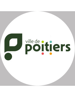 Poitiers - 20x20cm - Sticker/autocollant