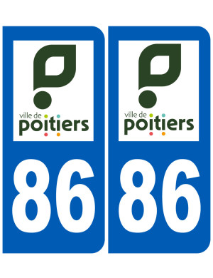 immatriculation Poitiers 86 - Sticker/autocollant