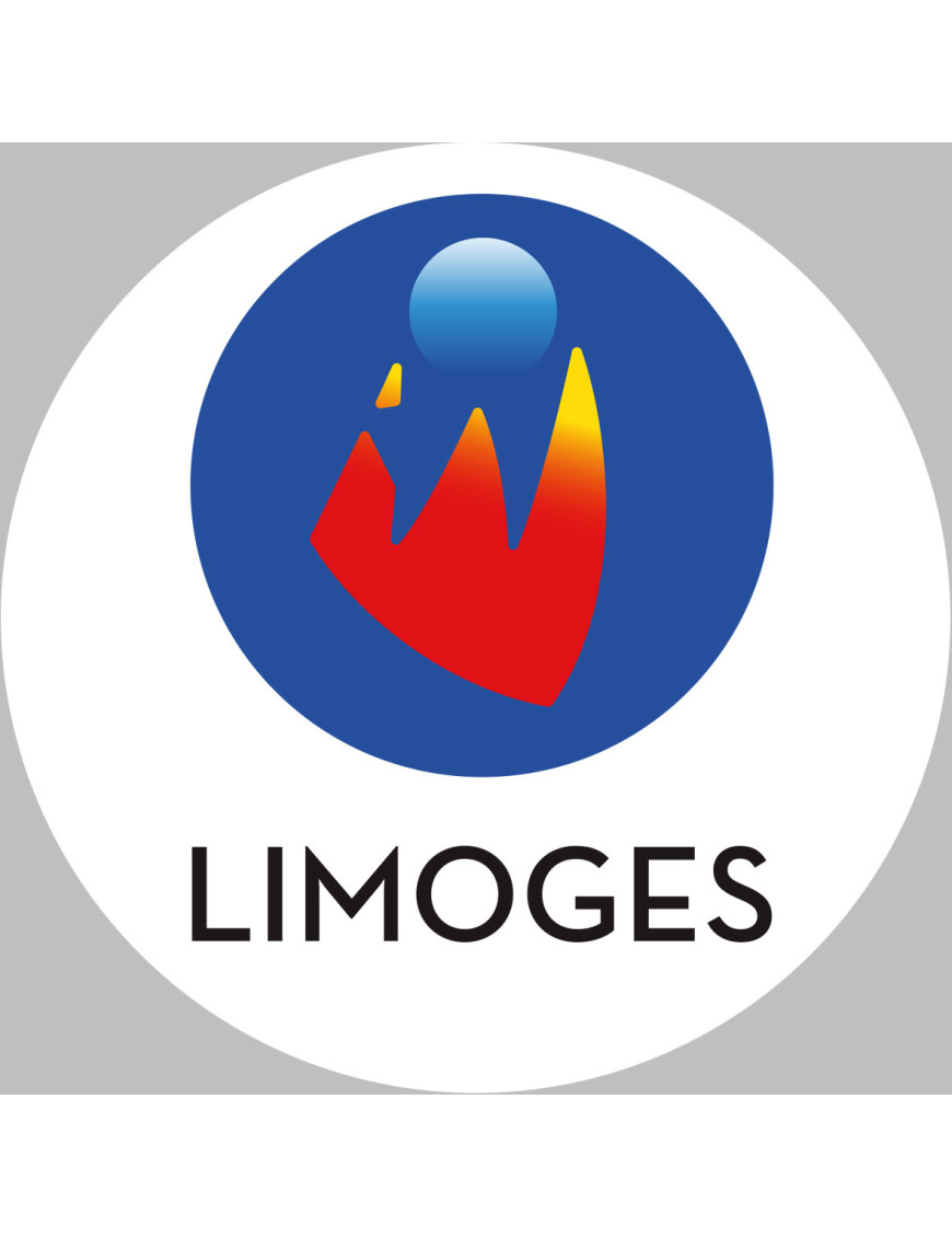 Limoges - 10x10cm - Sticker/autocollant